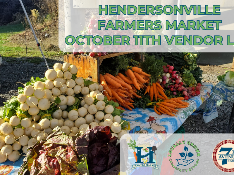 Vendor list graphic for October 11 