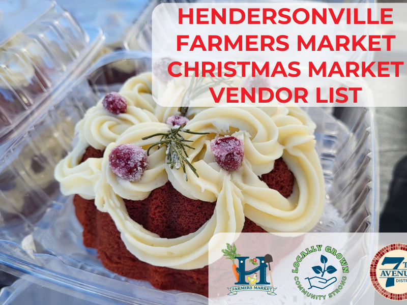 Vender List graphic for Christmas Market Dec 6