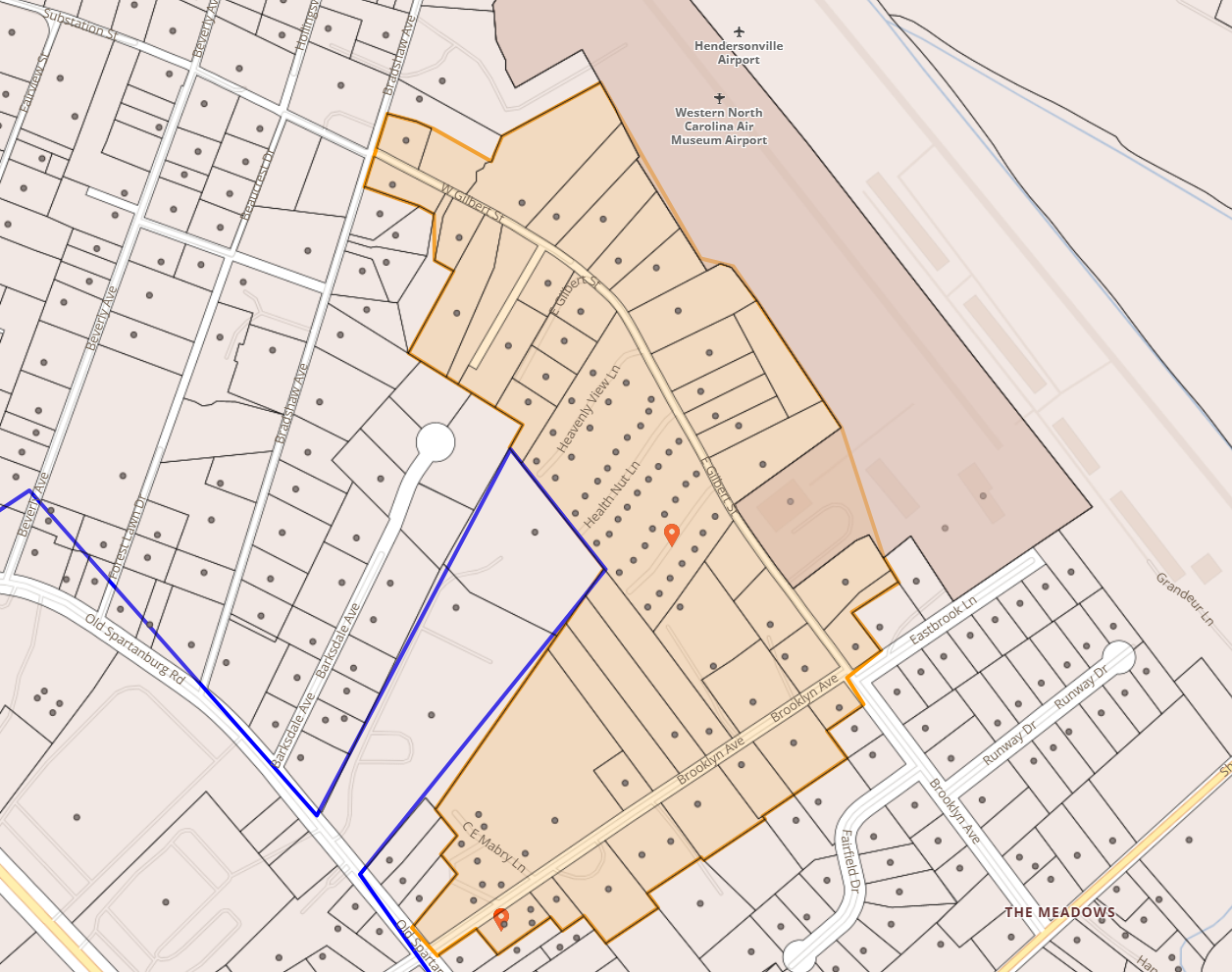Map of Brooklyn Ave and West Gilbert Street