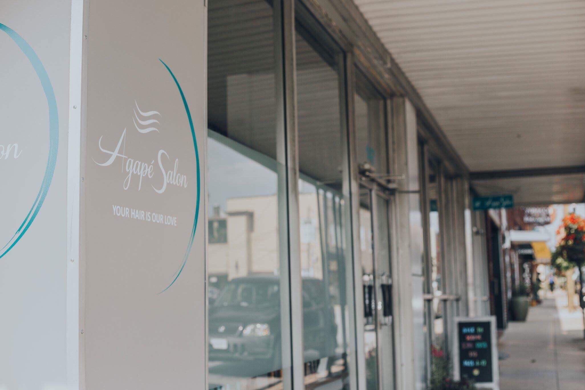 Exterior of Agape Salon