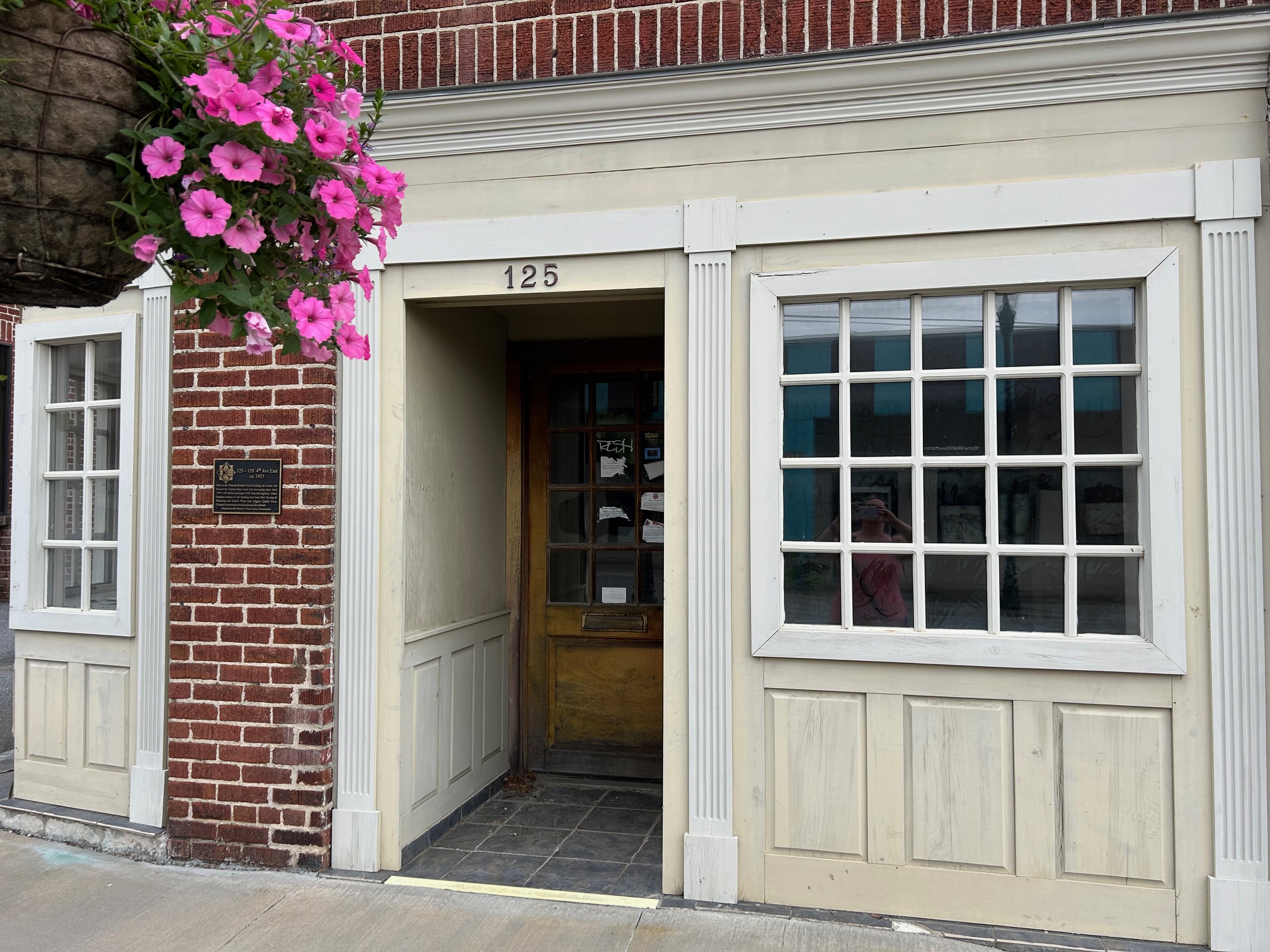 Store front - has historic plaque