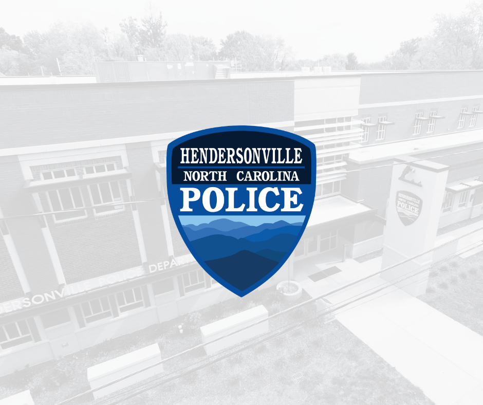 Police Department Patch in front of an image of the police station