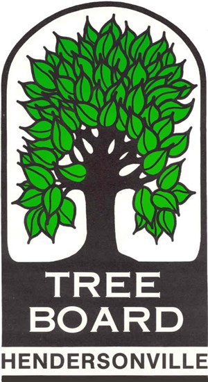 Logo for the Tree Board showing green tree with a black background