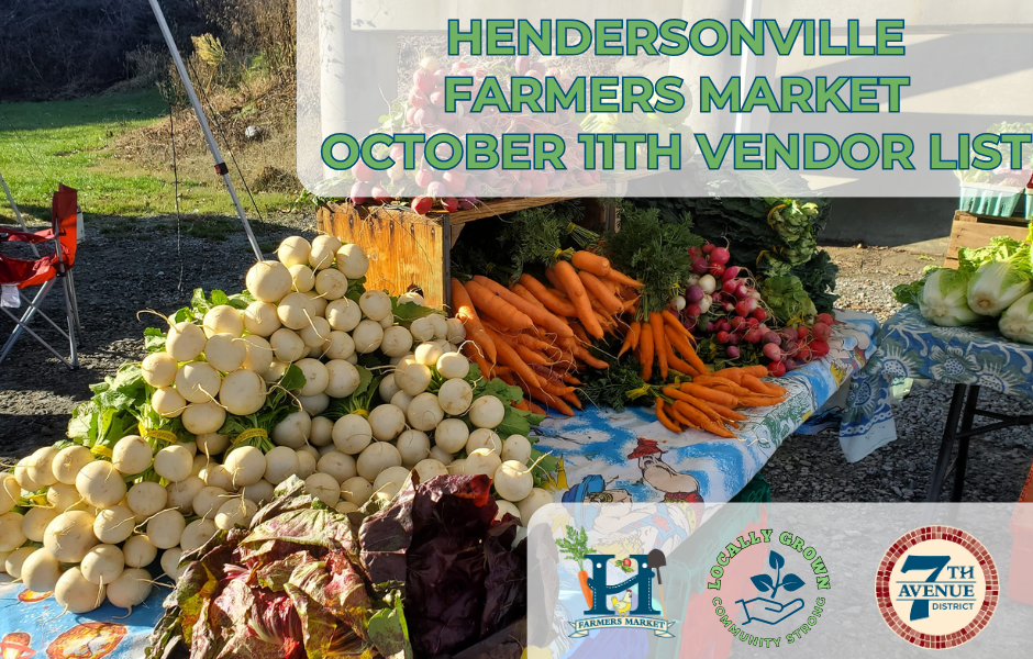 Vendor list graphic for October 11 