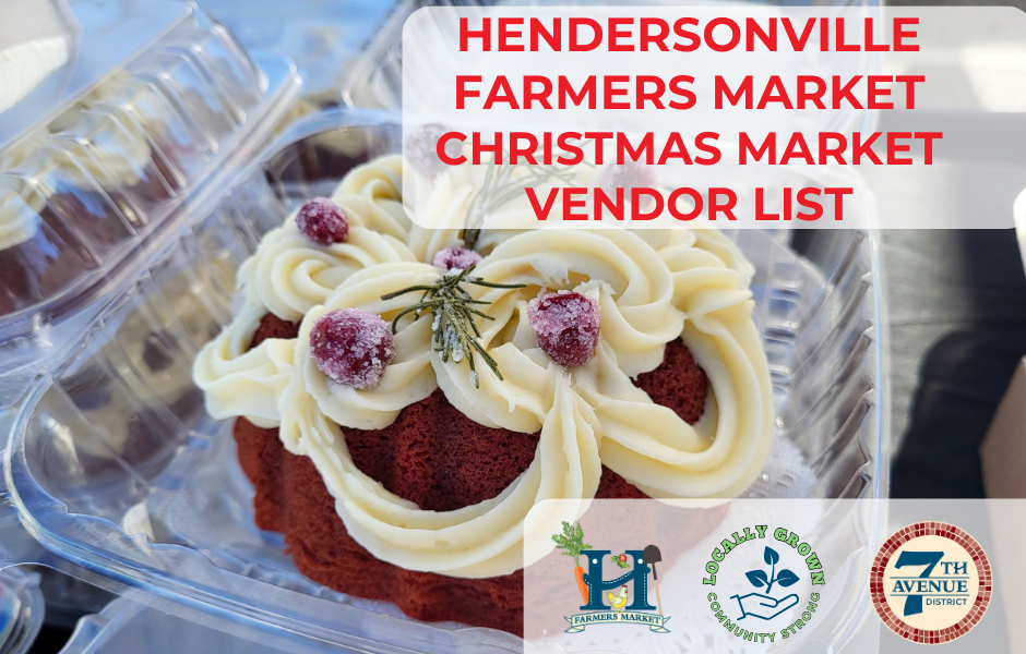 Vender List graphic for Christmas Market Dec 6