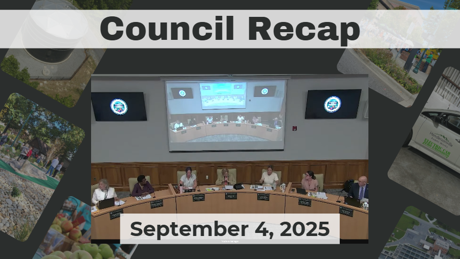 Council Recap graphic, showing City Council seated for meeting.