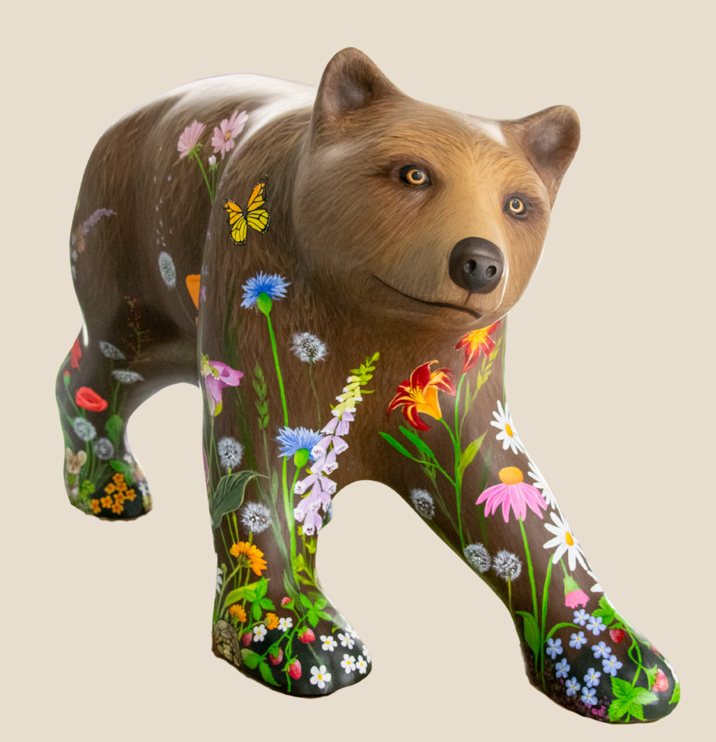 painted fiberglass bear