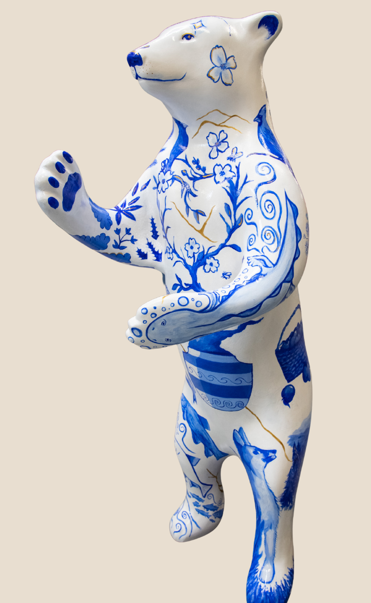 painted fiberglass bear
