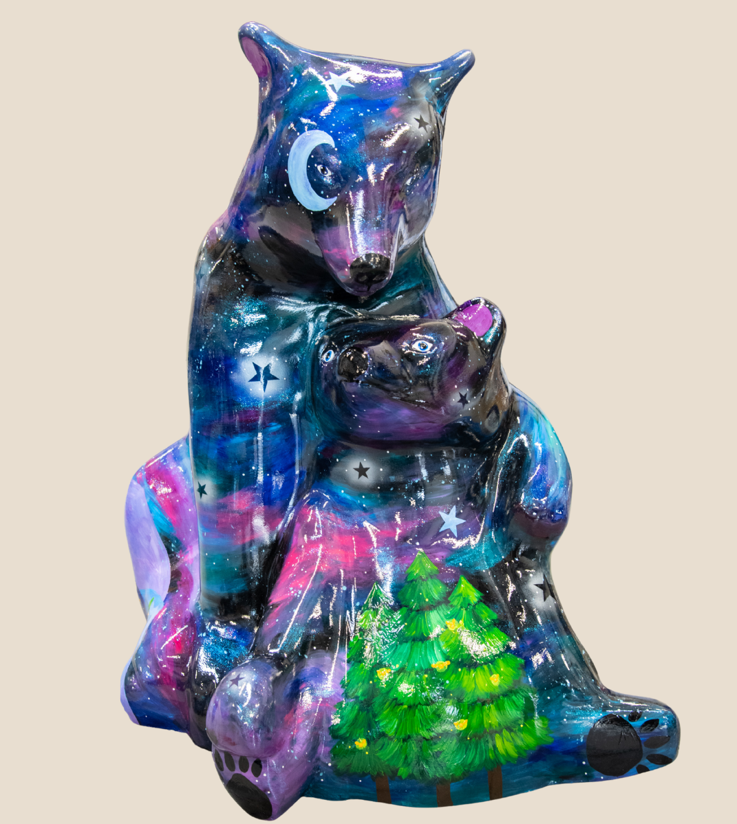 painted fiberglass bear