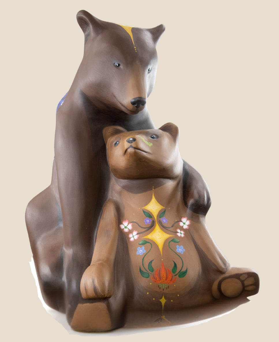 painted fiberglass bear