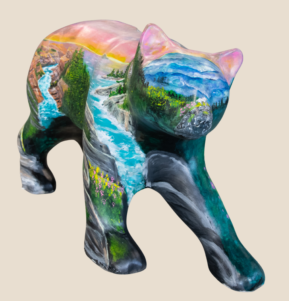 painted fiberglass bear